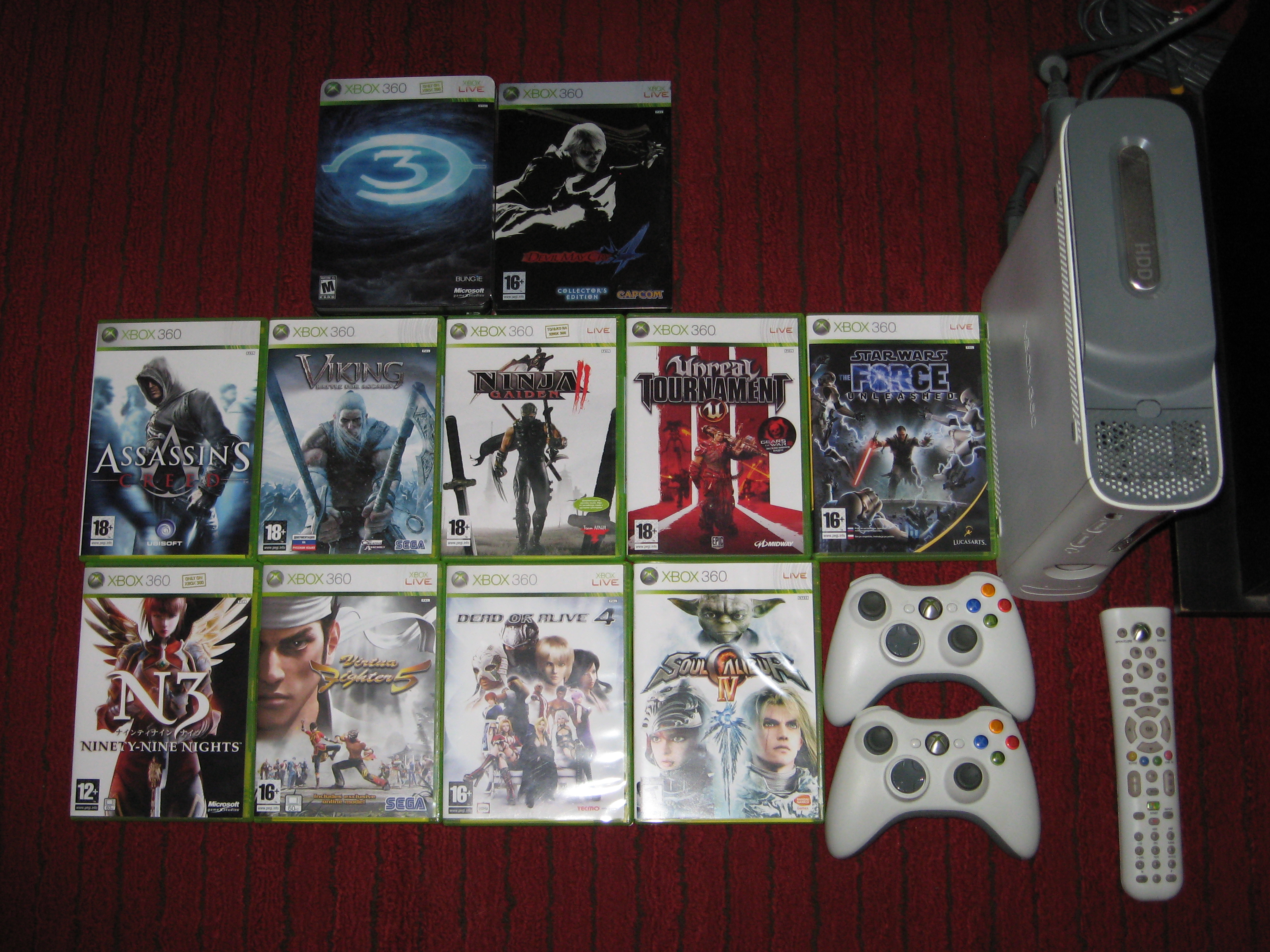 Мой XBOX 360 и игры :)